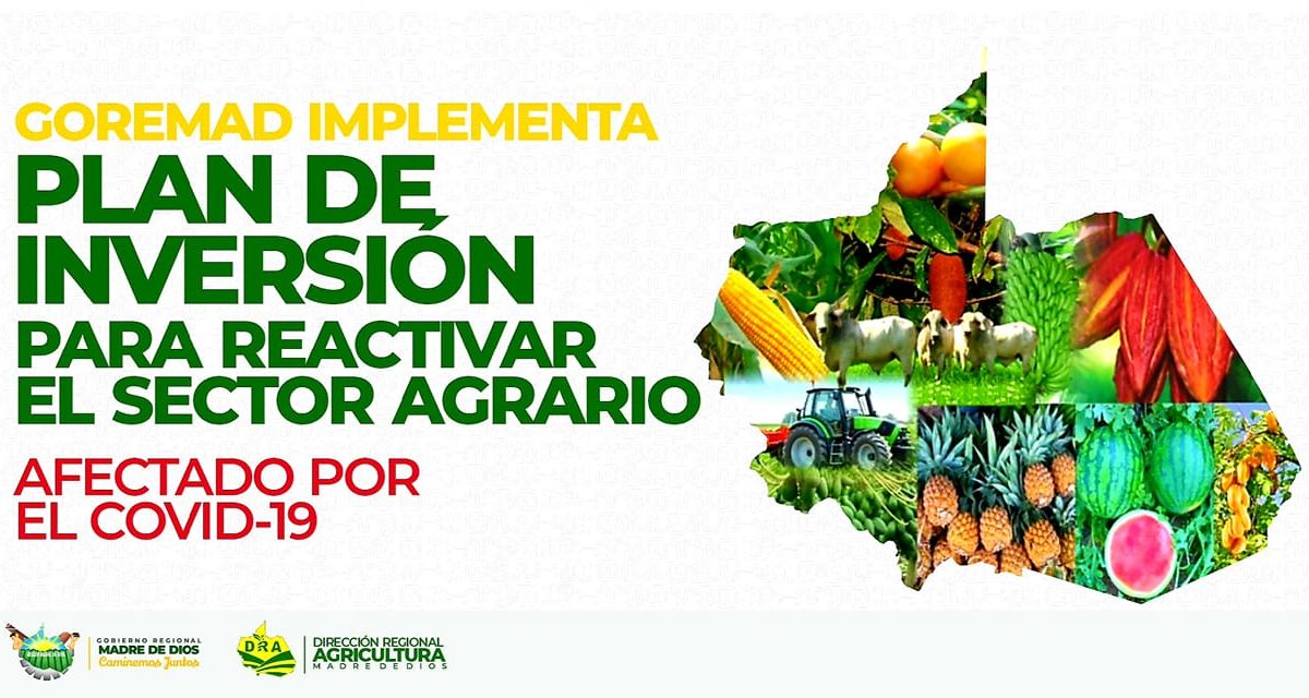 GOREMAD IMPLEMENTA PLAN DE INVERSIÓN PARA REACTIVAR EL SECTOR AGRARIO AFECTADO POR EL COVID-19.