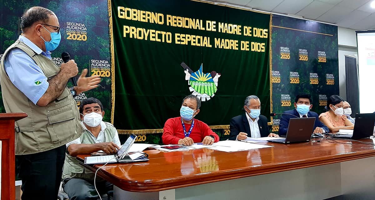 la participación del gerente general del Goremad Mg. Alberto Clement, el director regional de Agricultura Mg. Alfredo Herrera