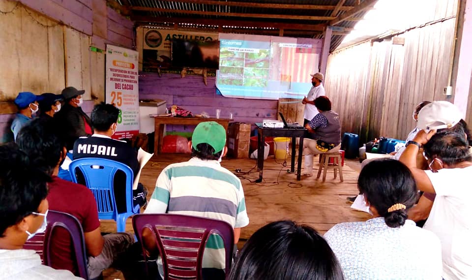 GOREMAD-DRA CAPACITA A LOS AGRICULTORES DEL PROYECTO CACAO, PARA COMBATIR PLAGAS Y ENFERMEDADES QUE ATACAN SUS CULTIVOS